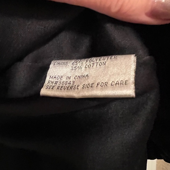 Larry Levine Black Trench Coat Jacket Lined Rain Coat - Size XL - Picture 7 of 7